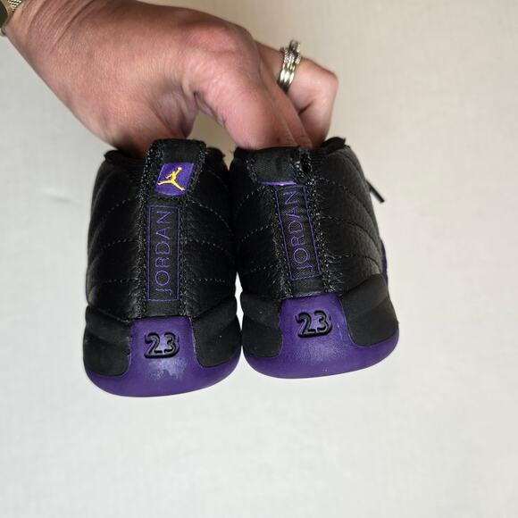 Nike Air Jordan 12 XII Retro TD Toddler Shoes 8C Field Purple Black 850000-057 - Picture 7 of 7